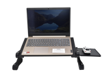Laptop Adjustable Stand for Bed and Sofawith Cooling Fan Ergonomic Removable Mouse Pad for Apple MacBook Air and All Notebooks Black