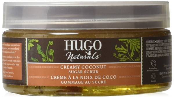 Hugo Naturals Sugar Scrub, Creamy Coconut, 9 Ounce