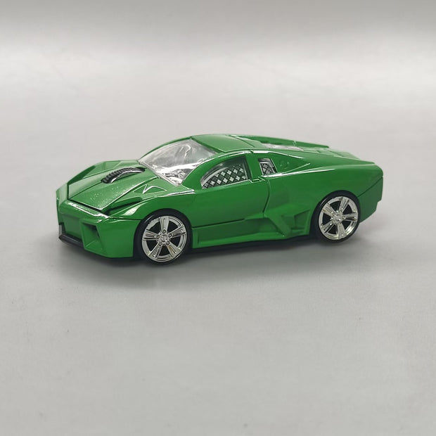 Wireless Bluetooth Mouse Sports Car Style 2.4GHz LED Light Glossy Decoration Desktop Laptop Computer Mouse Optical Mice (Green)
