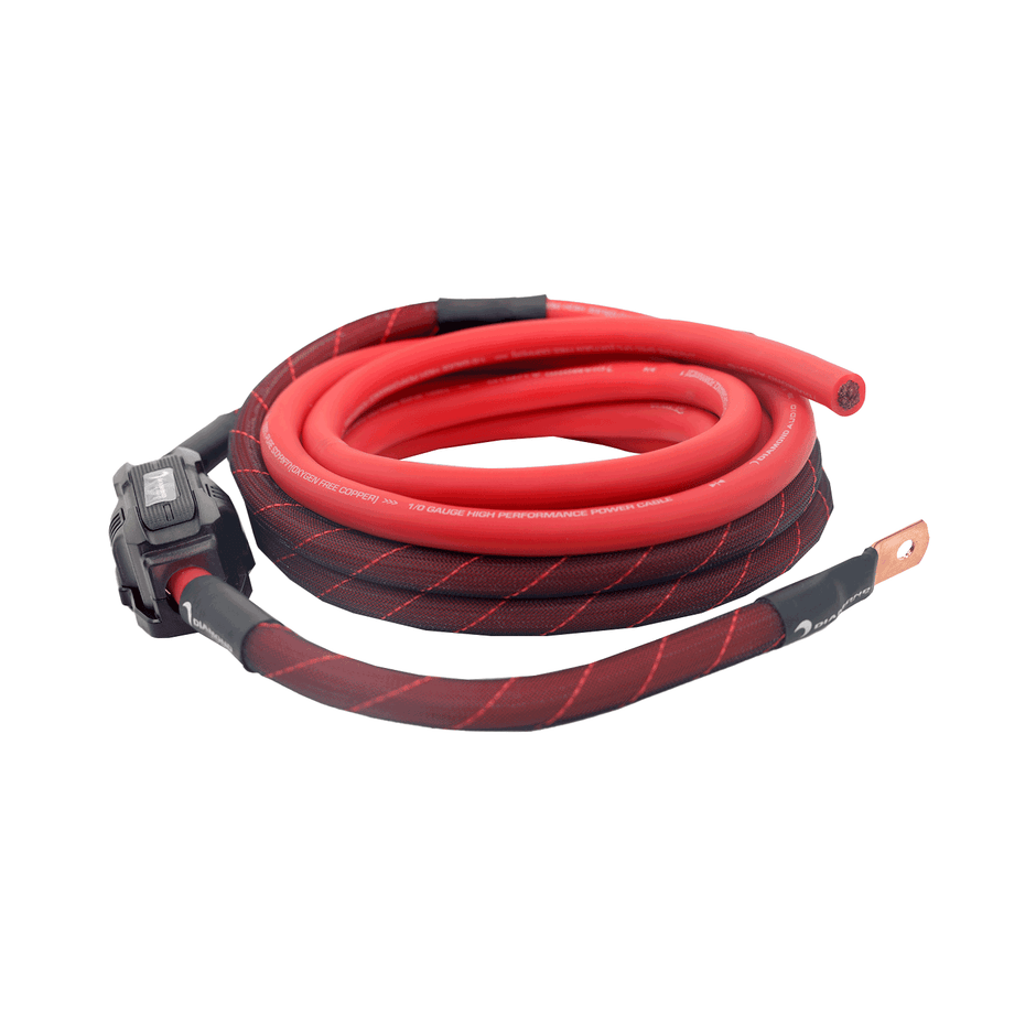 HX02 - 2 - Channel 0 Gauge Amplifier Installation Kit W/ RCA Interconnect and 20 ft Speaker Cable - HX02 - Diamond Audio