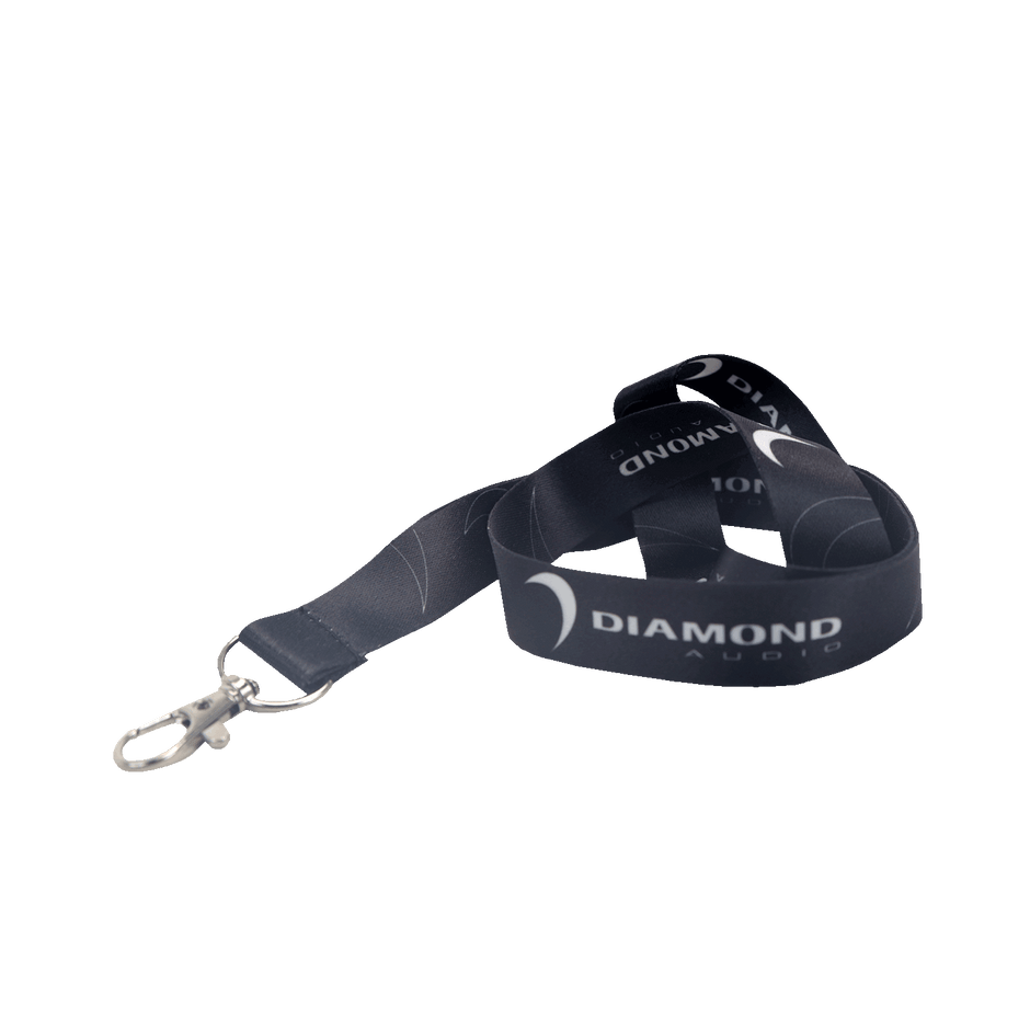 Sleek Black Diamond Audio Lanyard  (Black) - DALANR