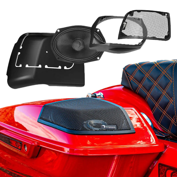 2014-2023 Harley Davidson® Cut In Lid Kit with MS69NEO (4Ω) Speakers - MS694NEOLK