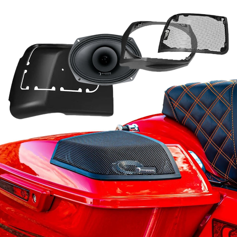 2014 - 2023 Harley Davidson® Cut In Lid Kit with MP694 (4Ω) Speaker - MSMP694LK - MSMP694LK - Diamond Audio