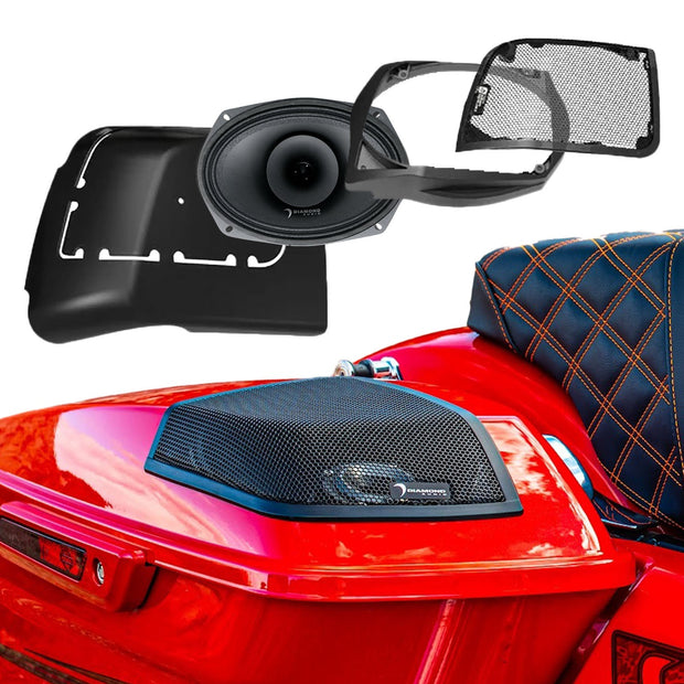 2014-2023 Harley Davidson® Cut In Lid Kit with MP694 (4Ω) Speaker - MSMP694LK