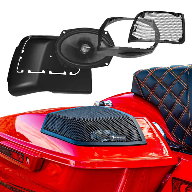 2014-2023 Harley Davidson® Cut In Lid Kit with MS69CX (4Ω) Speaker - MSMS694LK