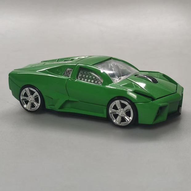 Wireless Bluetooth Mouse Sports Car Style 2.4GHz LED Light Glossy Decoration Desktop Laptop Computer Mouse Optical Mice (Green)