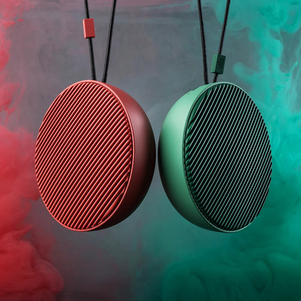 Vifa City Bluetooth Speaker, Portable Wireless Loudspeaker, Bluetooth 5.0 / Dual Pairing / IPX4 Waterproof, HiFi Audio & Built-in Mic Mini Speakers for Travel and Party (Sage Green)
