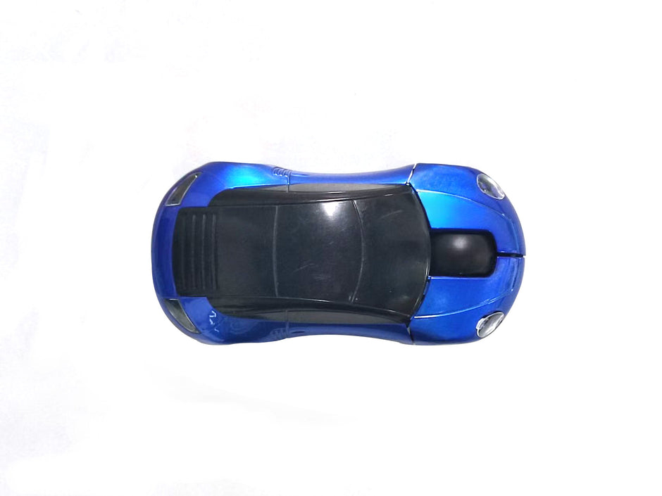 Car Bluetooth Wireless Mouse, 2.4GHz Optical, 2-Button, USB Compatible, PC and Laptop (Blue)