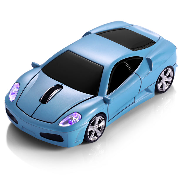 Wireless Mouse Bluetooth Compatible with iOS Windows Android - Works with Computer, Laptop, Tablet, Mobile Phone - Universal Bluetooth/USB Receiver Connectivity (F1-TFB, Tour de France Blue)