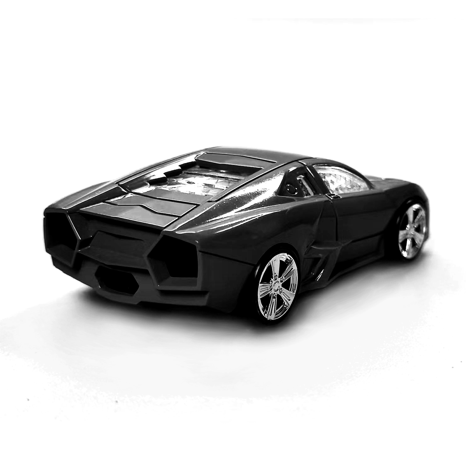 Wireless Bluetooth Mouse Sports Car Style 2.4GHz LED Light Glossy Decoration Desktop Laptop Computer Mouse Optical Mice (Black)
