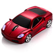 Wireless Mouse Compatible with iOS Windows Android - Works with Computer, Laptop, Tablet, Mobile Phone - Universal Bluetooth/USB Receiver Connectivity (F1-RR, Racing Red)