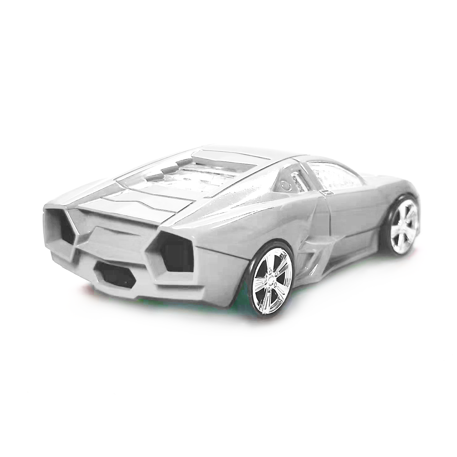 Wireless Bluetooth Mouse looks like Lamborghini 2.4GHz LED Light Glossy Decoration Desktop Laptop Computer Mouse Optical Mice (White)