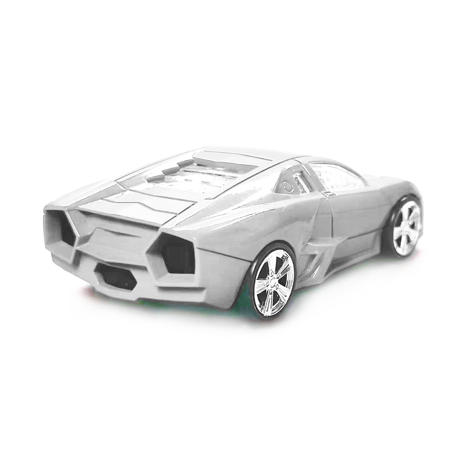 Wireless Bluetooth Mouse looks like Lamborghini 2.4GHz LED Light Glossy Decoration Desktop Laptop Computer Mouse Optical Mice (White)