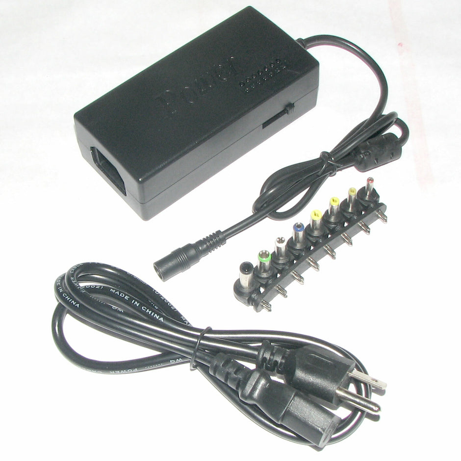 Universal Laptop AC DC Power Adapter, 12V-24V, 4-4.5A Output, Car and Airplane Compatible, Multi-Plug
