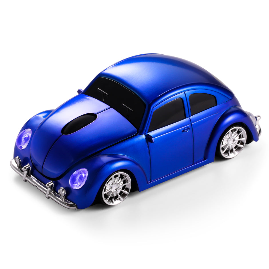 Wireless Mouse Bluetooth Compatible with iOS Windows Android - Works with Computer, Laptop, Tablet, Mobile Phone - Universal Bluetooth/USB Receiver Connectivity (VW01-PB, Pastel Blue)