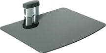 Singel Adjustable Wall AV Component Shelf with Black Glass and Aluminum Body Shelf for DVD or blu-ray,dvr,vcr, Other AV Equipment Tempered Glass and Aluminium Certified DS-1 Wall Mounted Shelf