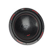 A round black HED 2025 Edition Subwoofer with a textured honeycomb diaphragm, red accents, an eye-like logo at the center above 