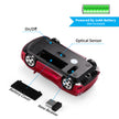 Wireless Mouse Compatible with iOS Windows Android - Works with Computer, Laptop, Tablet, Mobile Phone - Universal Bluetooth/USB Receiver Connectivity (F1-RR, Racing Red)