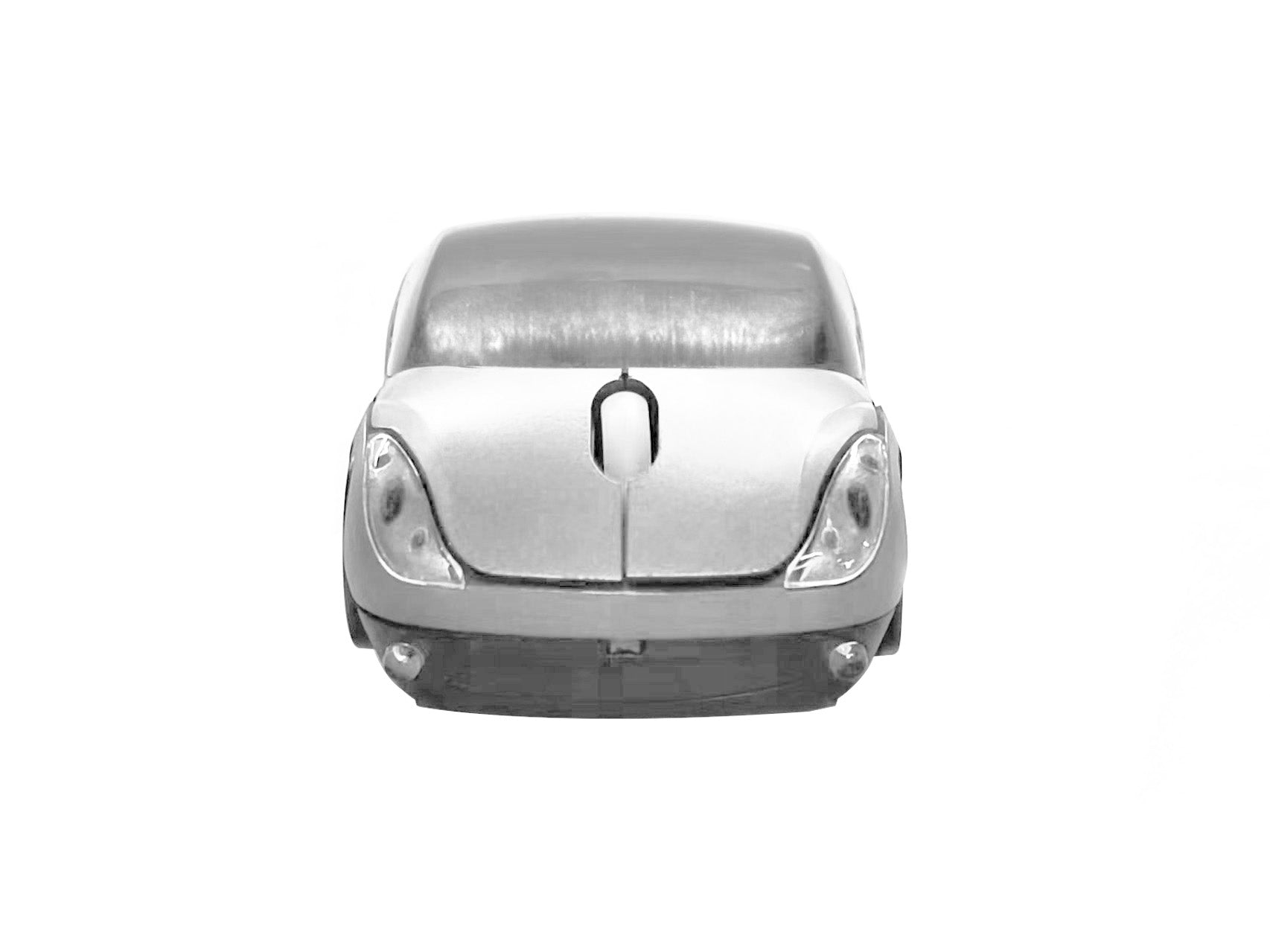 Computer Bluetooth Wireless Mouse Car Style Optical Mice USB 2.4Ghz 2 Button for PC Laptop (White)