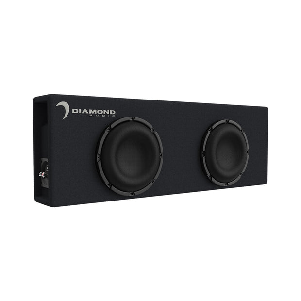 DESMB10DA - DES Series Dual 10" Active Slot Vented Subwoofer Enclosure (2Ω) - DESMB10DA - Diamond Audio