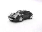 Sports Car Bluetooth Wireless Mouse 2.4GHz LED Light Computer Mouse Optical Decoration Desktop Laptop Glossy (Black)