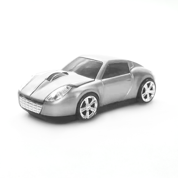 Sports Car Shaped Wireless Mouse 2.4GHz LED Light Computer Mouse Optical Decoration Desktop Laptop Glossy (White)