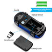 Certified Wireless Mouse Compatible with iOS Windows Android - Works with Computer, Laptop, Tablet, Mobile Phone - Universal Bluetooth/USB Receiver Connectivity (AM01-PB, Pastel Blue)