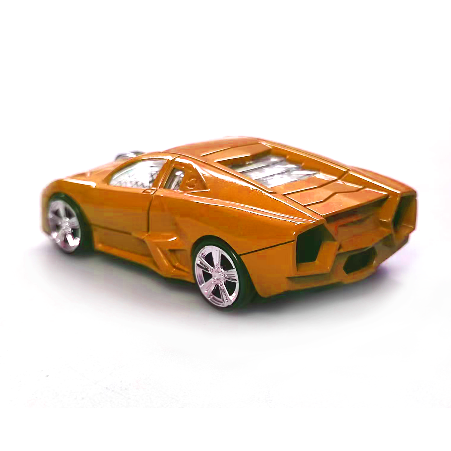 Wireless Bluetooth Mouse Sports Car Style 2.4GHz LED Light Glossy Decoration Desktop Laptop Computer Mouse Optical Mice (Orange)