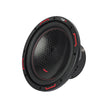 The image displays the HED 2025 Edition Subwoofer (H10DV4) with a black textured cone adorned with red accents and 