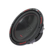 The HED 2025 Edition Subwoofer features a black, honeycomb-patterned cone with red accents, brand logo in the center, and a circular frame with mounting holes and connection terminals. Designed for high-performance audio output, it includes dual 2Ω voice coils.