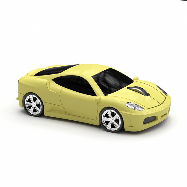 Wireless Bluetooth Mouse Compatible with iOS Windows Android - Works with Computer, Laptop, Tablet, Mobile Phone - Universal Bluetooth/USB Receiver Connectivity (F1-My, Modena Yellow)