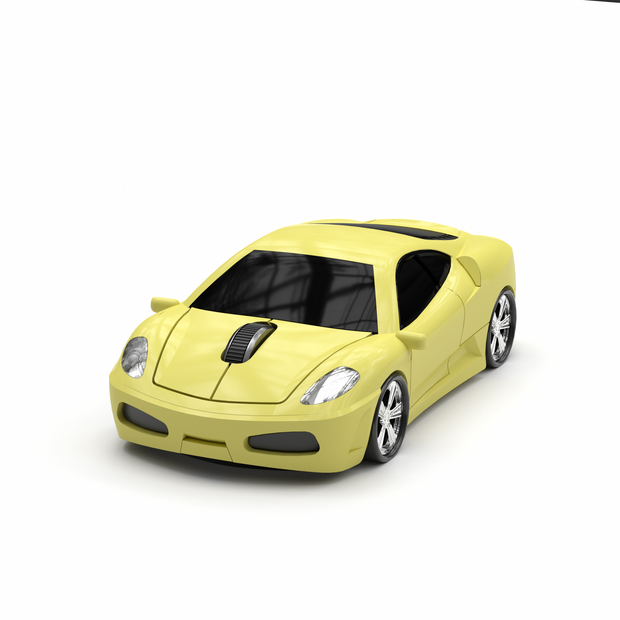 Wireless Bluetooth Mouse Compatible with iOS Windows Android - Works with Computer, Laptop, Tablet, Mobile Phone - Universal Bluetooth/USB Receiver Connectivity (F1-My, Modena Yellow)