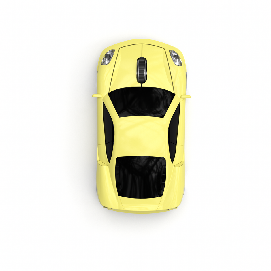 Wireless Bluetooth Mouse Compatible with iOS Windows Android - Works with Computer, Laptop, Tablet, Mobile Phone - Universal Bluetooth/USB Receiver Connectivity (F1-My, Modena Yellow)