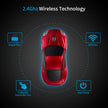 Certified Wireless Mouse Compatible with iOS Windows Android - Works with Computer, Laptop, Tablet, Mobile Phone - Universal Bluetooth/USB Receiver Connectivity (AM01-CR, Chili Red)