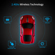 Wireless Mouse Compatible with iOS Windows Android - Works with Computer, Laptop, Tablet, Mobile Phone - Universal Bluetooth/USB Receiver Connectivity (F1-RR, Racing Red)