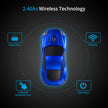 Certified Wireless Mouse Compatible with iOS Windows Android - Works with Computer, Laptop, Tablet, Mobile Phone - Universal Bluetooth/USB Receiver Connectivity (AM01-PB, Pastel Blue)
