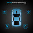 Wireless Mouse Bluetooth Compatible with iOS Windows Android - Works with Computer, Laptop, Tablet, Mobile Phone - Universal Bluetooth/USB Receiver Connectivity (F1-TFB, Tour de France Blue)