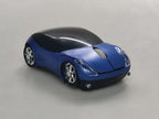 Computer Wireless Mouse Futuristic Car Shape Optical Mice USB 2.4Ghz 2 Button for PC Laptop (Blue)