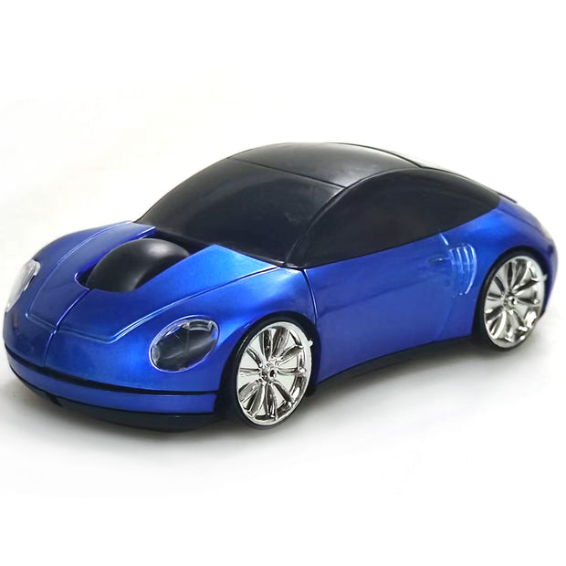 Car Bluetooth Wireless Mouse, 2.4GHz Optical, 2-Button, USB Compatible, PC and Laptop (Blue)
