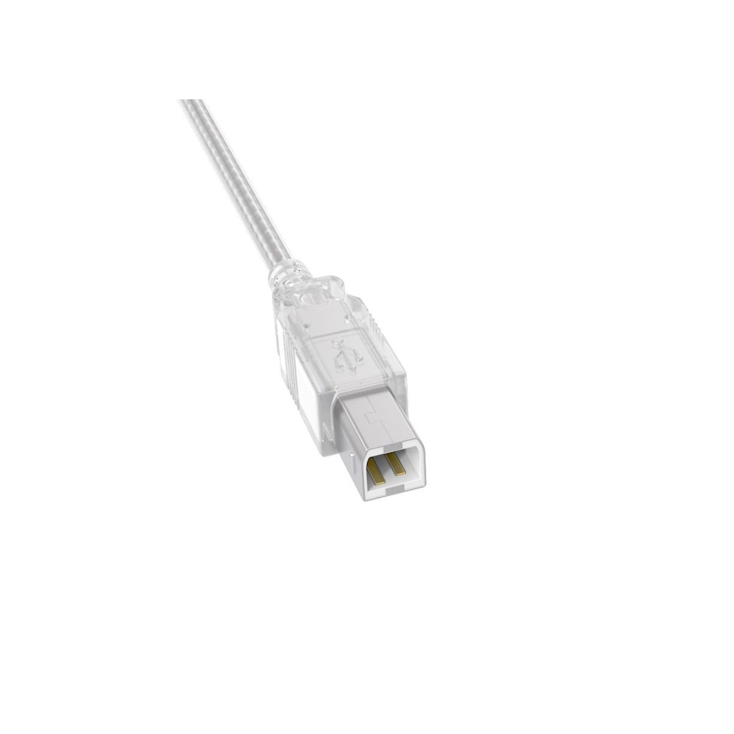 Certified USPR6 6' USB to USB-B Printer Cable - Clear