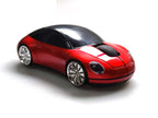 Car-Shaped Bluetooth Wireless Mouse, 2.4GHz Optical, 2-Button, USB Compatible, PC and Laptop (Red)