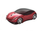 Computer Bluetooth Wireless Mouse Car Style Optical Mice USB 2.4Ghz 2 Button for PC Laptop (Red)