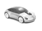 Car-Shaped Bluetooth Wireless Mouse, 2.4GHz Optical, 2-Button, USB Compatible, PC and Laptop (White)