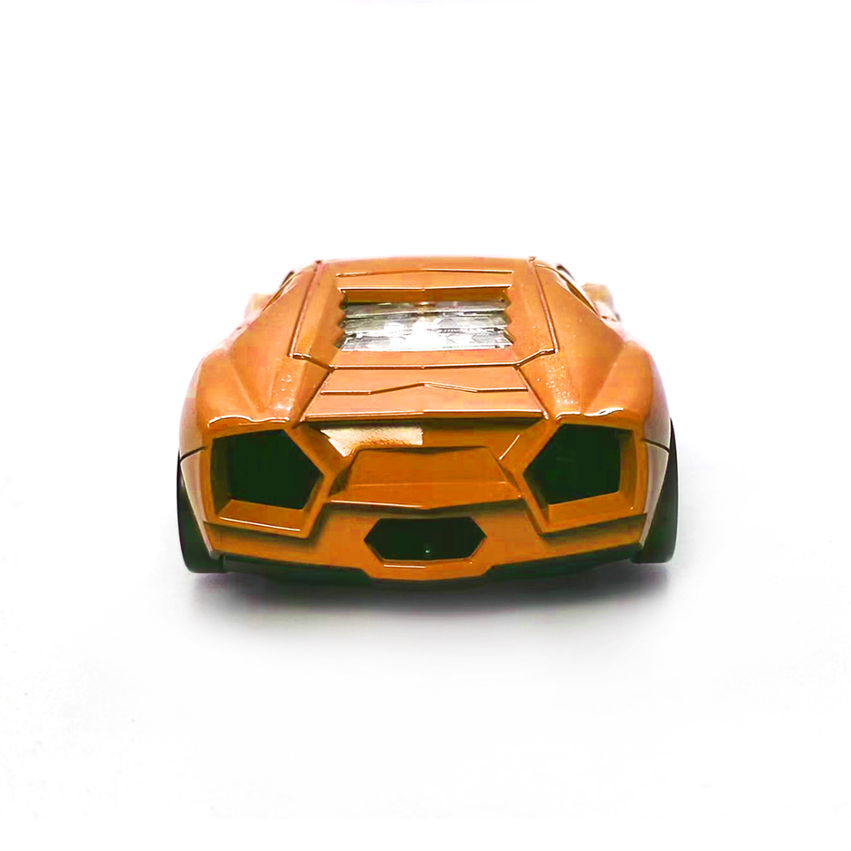 Wireless Bluetooth Mouse Sports Car Style 2.4GHz LED Light Glossy Decoration Desktop Laptop Computer Mouse Optical Mice (Orange)