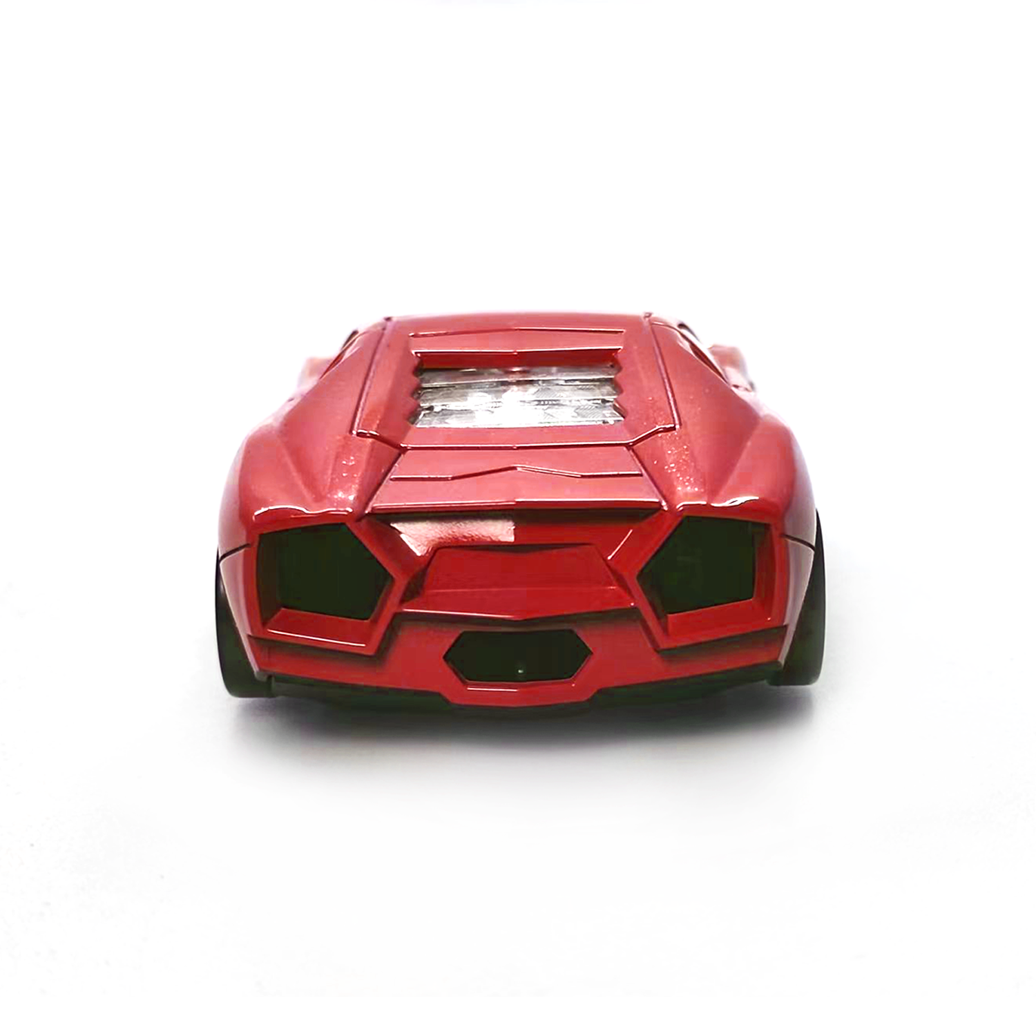 Wireless Bluetooth Mouse looks like Lamborghini 2.4GHz LED Light Glossy Decoration Desktop Laptop Computer Mouse Optical Mice (Red)