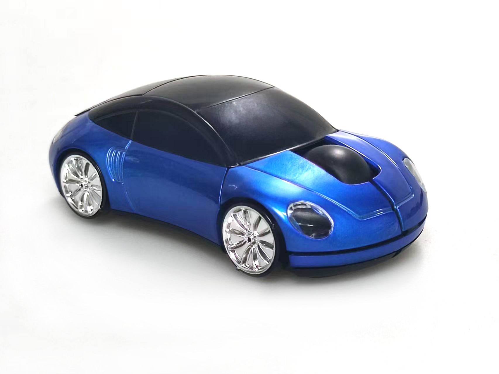 Car Bluetooth Wireless Mouse, 2.4GHz Optical, 2-Button, USB Compatible, PC and Laptop (Blue)