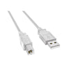 Certified USPR6 6' USB to USB-B Printer Cable - Clear