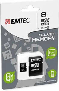 EMTEC 8 GB Class 4 Mini Jumbo Super Micro SDHC Memory Card with Adapter