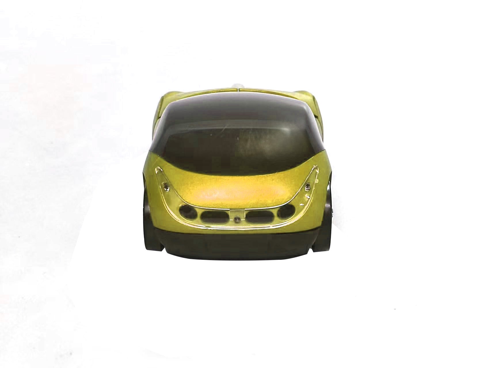 Computer Bluetooth Wireless Mouse Car Style Optical Mice USB 2.4Ghz 2 Button for PC Laptop (Yellow)