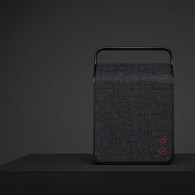 Vifa Oslo Bluetooth Speaker | Nordic Design | Compact Rechargeable Hi-Resolution Bluetooth Portable Speaker (Slate Black)